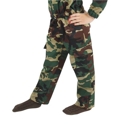 Карнавальный костюм "Спецназ", куртка, брюки, берет, рост 152 см, р-р 40